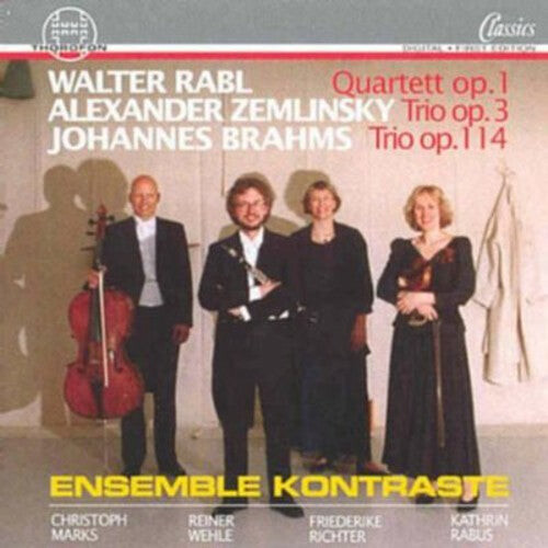 CD диск Rabl / Zemlinsky / Brahms / Ensemble Kontraste: Quartet for Violin Cello Clarinet & Piano Op 1 
CD диск Rabl / Zemlinsky / Brahms / Ensemble Kontraste: Quartet for Violin Cello Clarinet & Piano Op 1