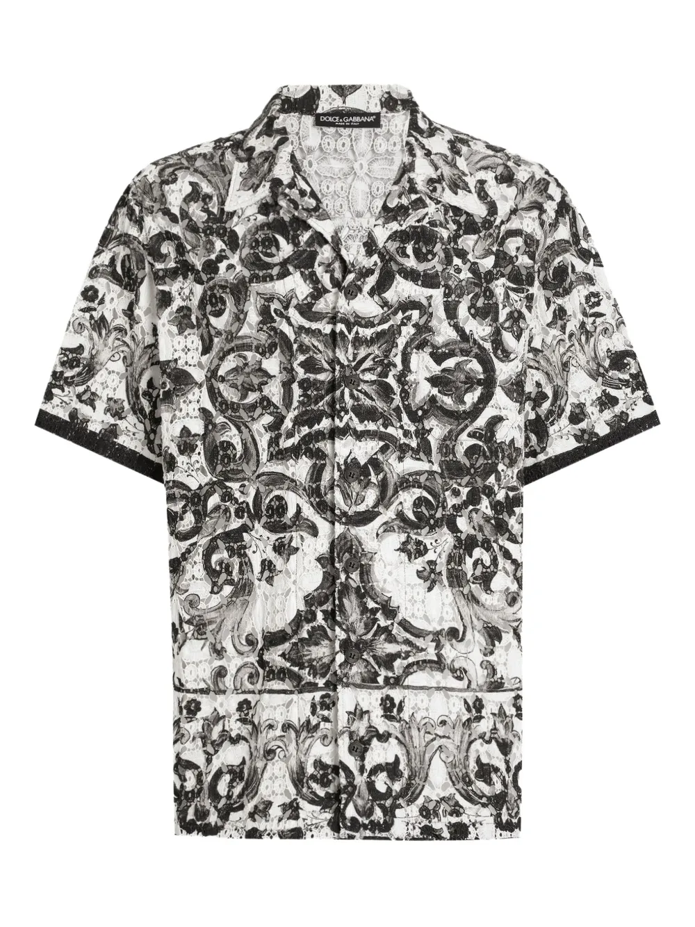 Кружевная рубашка с принтом Majolica DOLCE & GABBANA, черный
Кружевная рубашка с принтом Majolica DOLCE & GABBANA, черный