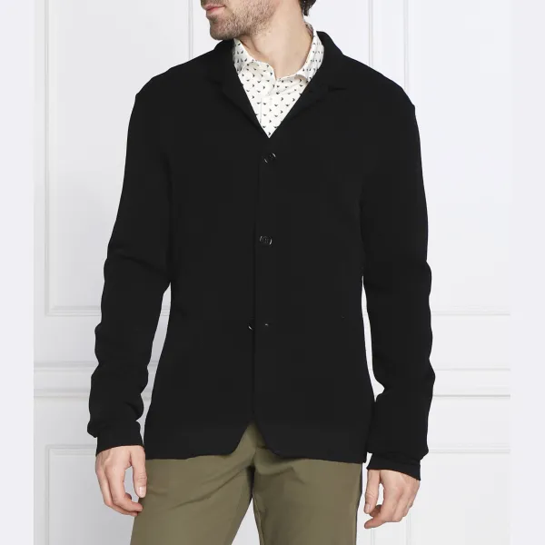 Жакет-Кардиган стандартного кроя Emporio Armani, черный 
Жакет-Кардиган стандартного кроя Emporio Armani, черный