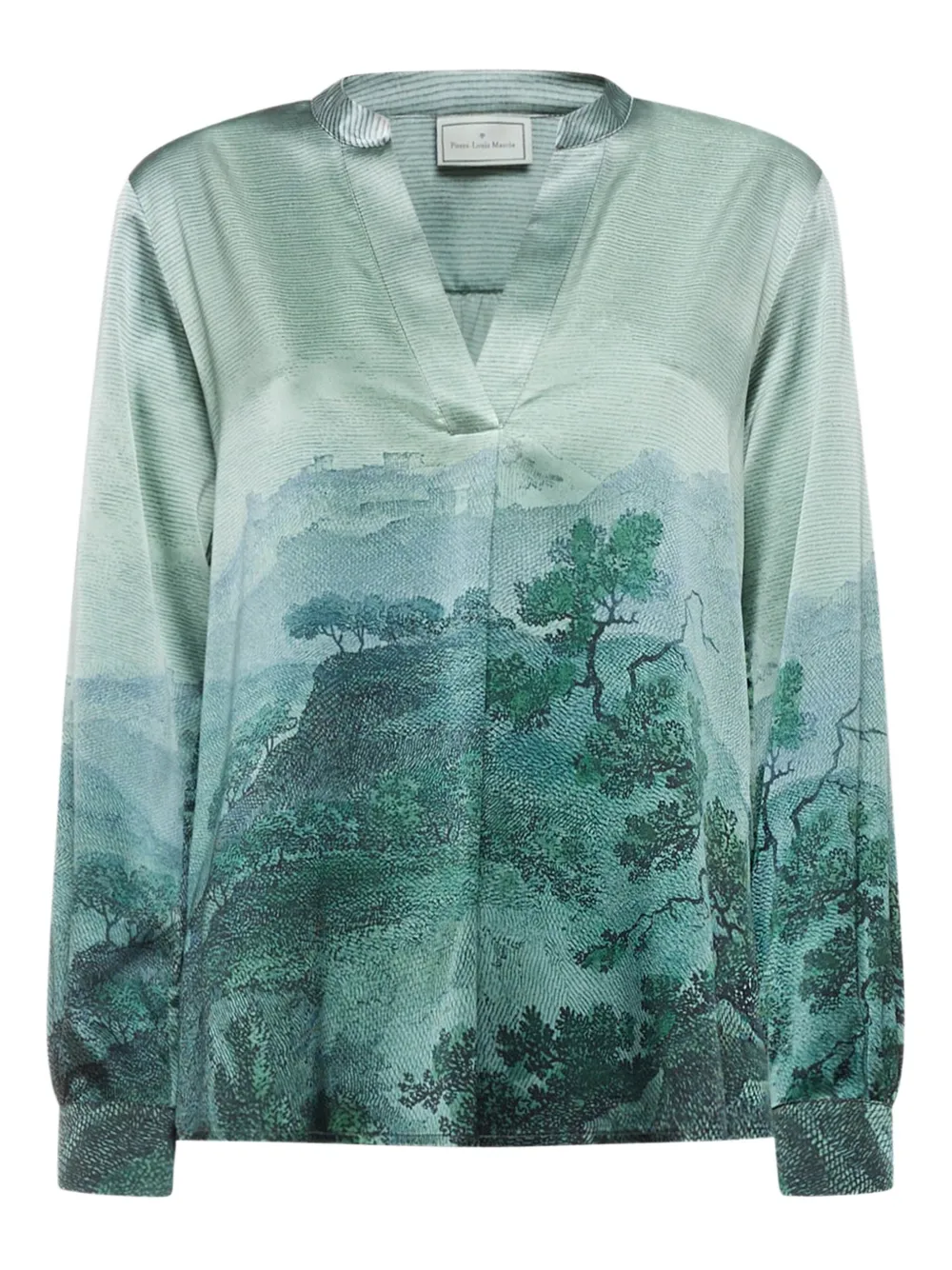 Блузка с принтом «пейзаж» Pierre-Louis Mascia, синий
Блузка с принтом «пейзаж» Pierre-Louis Mascia, синий