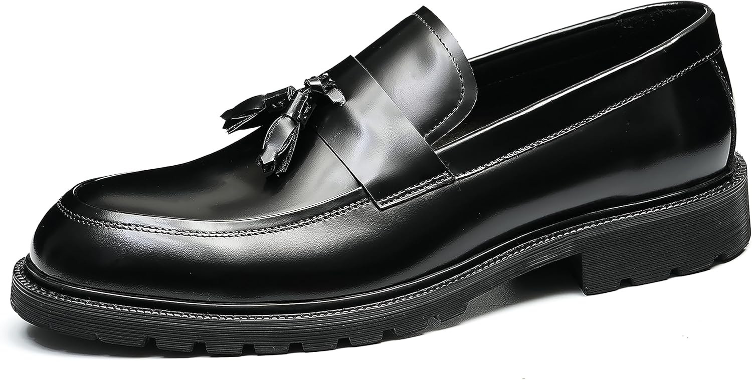 Мужские слипоны Santimon с кисточками, повседневные и классические лоферы из натуральной кожи с толстой подошвой, формальные деловые туфли, модные туфли на выпускной и свадьбу для мужчин, черный
Мужские слипоны Santimon с кисточками, повседневные и классические лоферы из натуральной кожи с толстой подошвой, формальные деловые туфли, модные туфли на выпускной и свадьбу для мужчин, черный