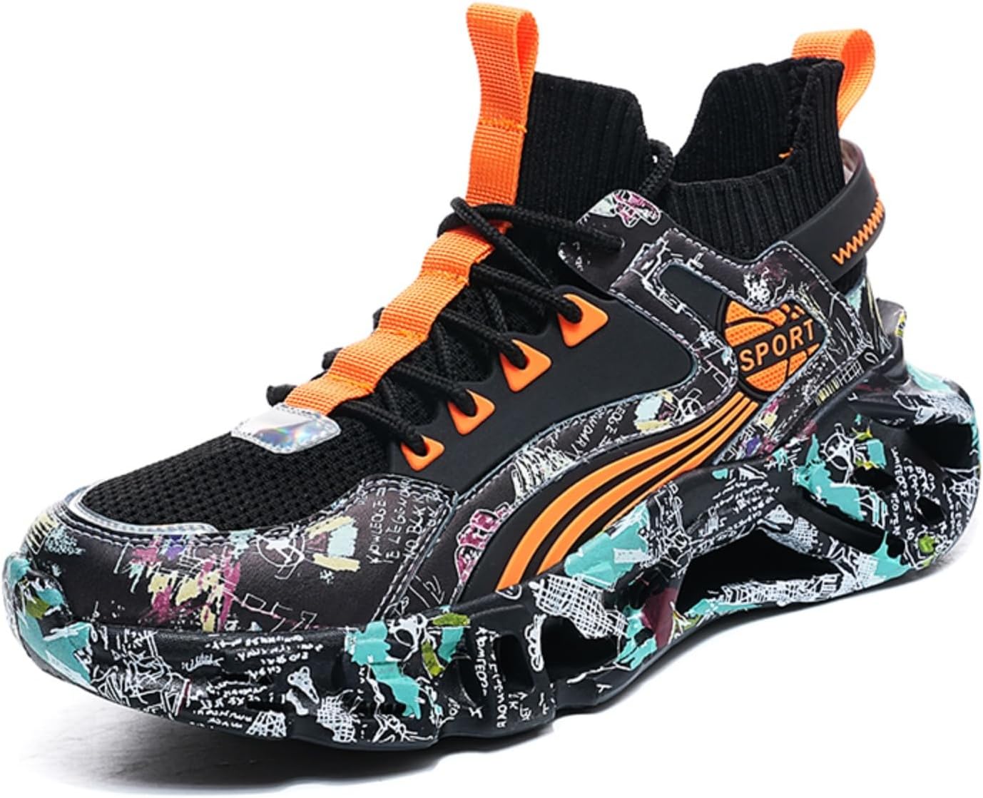 Мужские ультралегкие баскетбольные кроссовки с амортизацией, молодежные спортивные кроссовки с модным граффити-дизайном, подходят для бега, прогулок, школы и повседневных поездок Kpdwfms, черный
Мужские ультралегкие баскетбольные кроссовки с амортизацией, молодежные спортивные кроссовки с модным граффити-дизайном, подходят для бега, прогулок, школы и повседневных поездок Kpdwfms, черный