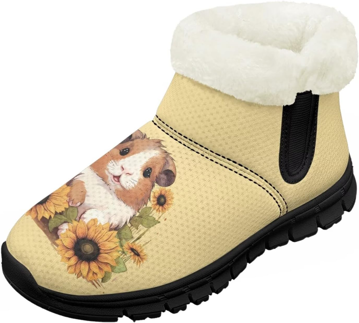 Детские зимние ботинки для девочек с меховой подкладкой, с короткой подошвой, противоскользящие, легкие уличные теплые ботинки для малышей Pointodoor, Sunflowers Guinea Pig
Детские зимние ботинки для девочек с меховой подкладкой, с короткой подошвой, противоскользящие, легкие уличные теплые ботинки для малышей Pointodoor, Sunflowers Guinea Pig