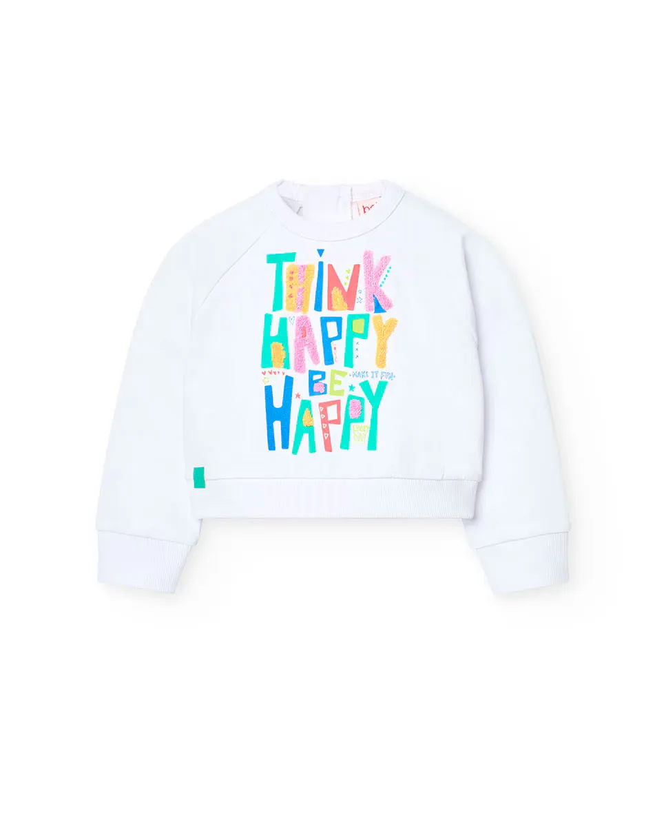 Хлопковая толстовка для девочки с застежкой-молнией сзади Boboli, белый
Хлопковая толстовка для девочки с застежкой-молнией сзади Boboli, белый