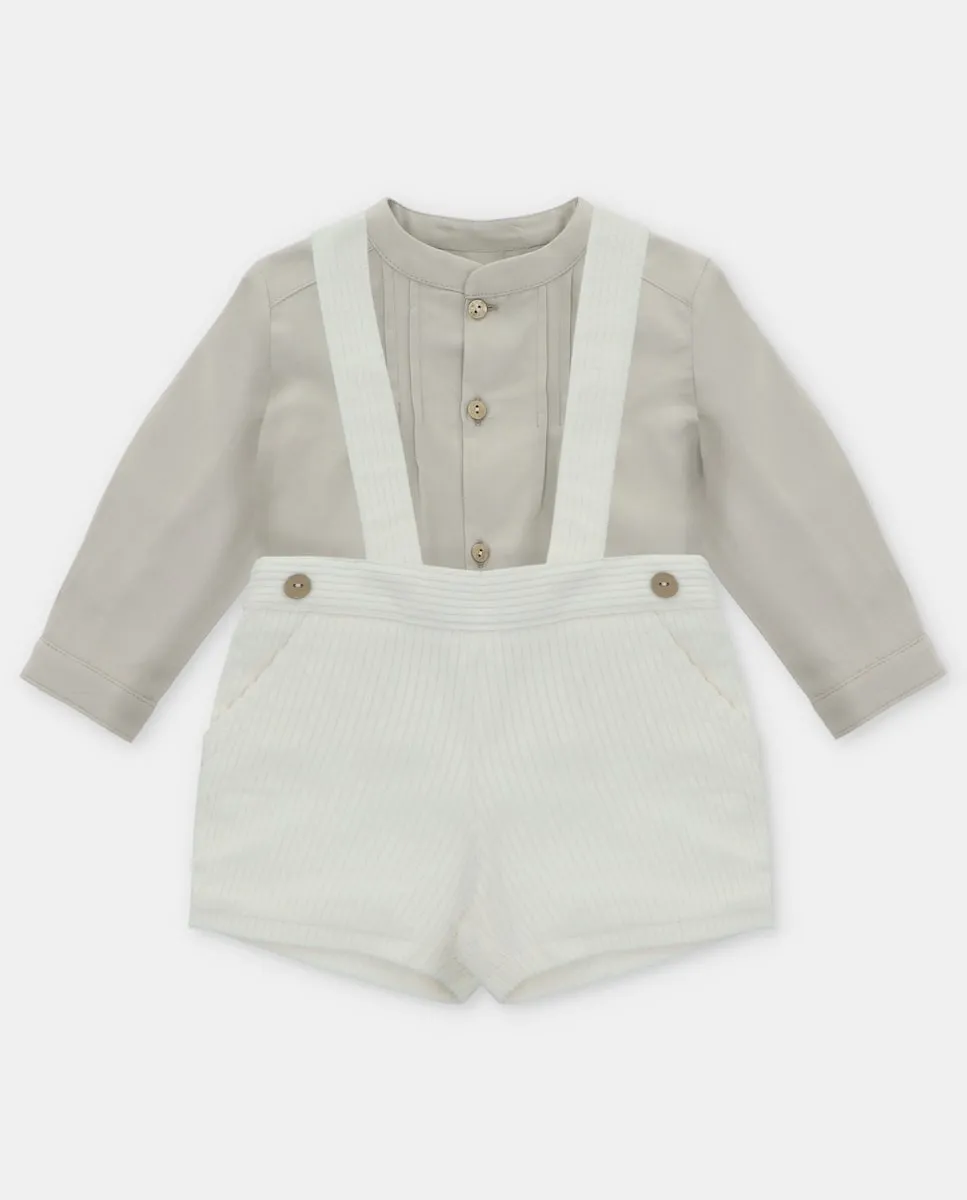 Детский комплект рубашка и шорты с подтяжками из вельвета цвета тауп Martín Aranda
Детский комплект рубашка и шорты с подтяжками из вельвета цвета тауп Martín Aranda