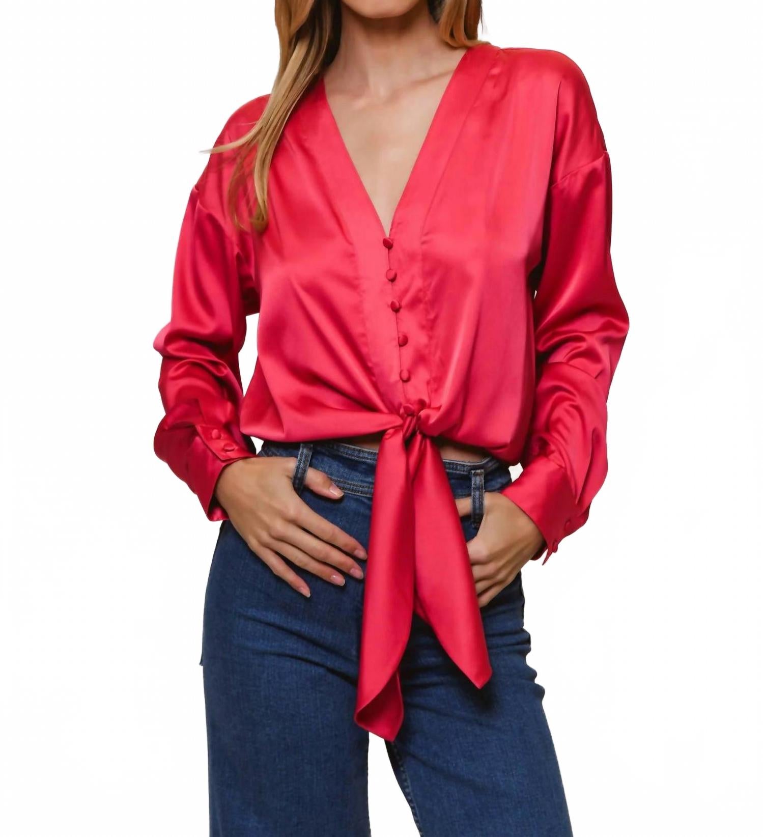 Длинный топ Kass с завязками, малиновый Hutch
Длинный топ Kass с завязками, малиновый Hutch