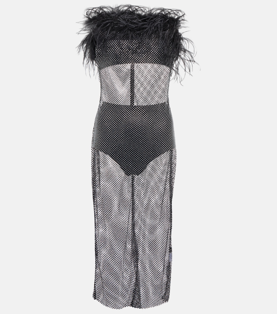 Платье миди с отделкой из перьев Giuseppe di Morabito, черный
Платье миди с отделкой из перьев Giuseppe di Morabito, черный