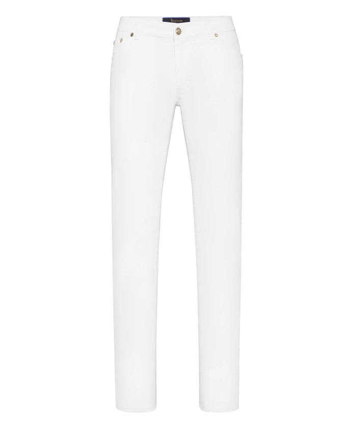 Джинсы прямого кроя с гербом Billionaire, белый
Джинсы прямого кроя с гербом Billionaire, белый