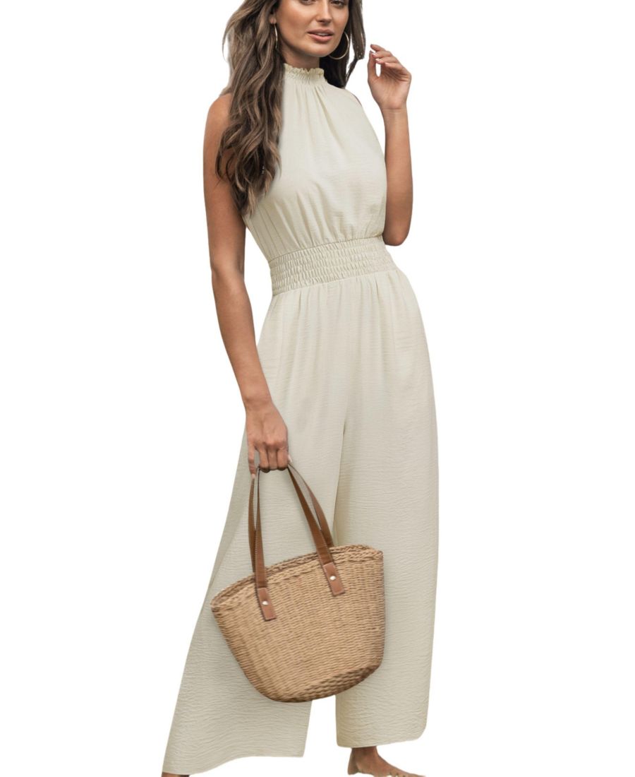 Женский комбинезон без рукавов с текстурированной поверхностью и широкими штанинами Cupshe, Light beige
Женский комбинезон без рукавов с текстурированной поверхностью и широкими штанинами Cupshe, Light beige