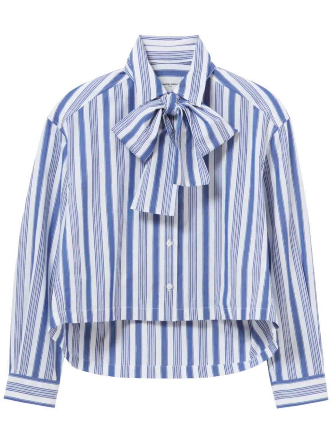 Claudie Pierlot полосатая рубашка с бантом, синий
Claudie Pierlot полосатая рубашка с бантом, синий