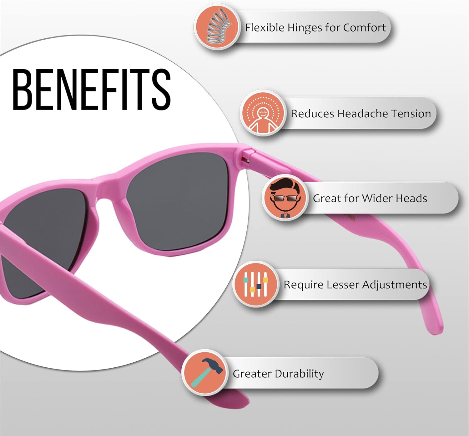 Солнцезащитные очки с защитой от УФ-излучения для мужчин и женщин – легкие и прочные, унисекс, в стиле ретро 80-х, с гибкими шарнирами, упаковка из 10 штук Got Shades, Princess Pink | Smoke
Солнцезащитные очки с защитой от УФ-излучения для мужчин и женщин – легкие и прочные, унисекс, в стиле ретро 80-х, с гибкими шарнирами, упаковка из 10 штук Got Shades, Princess Pink | Smoke