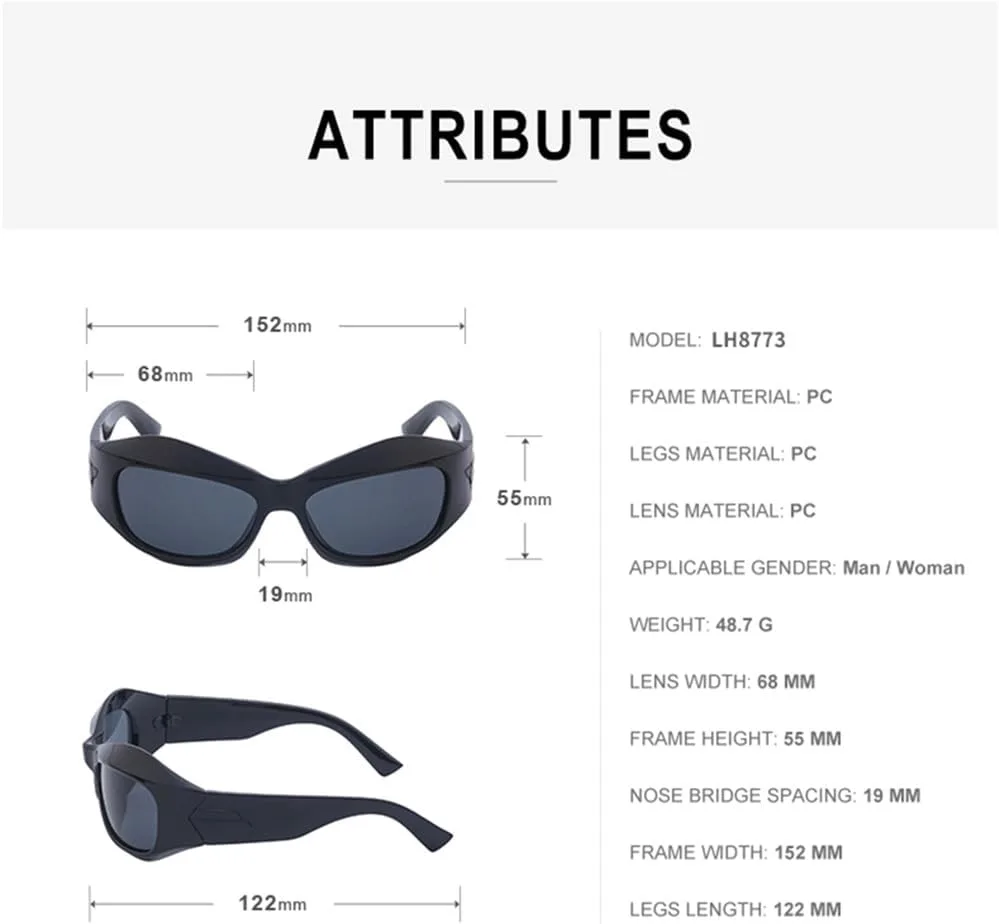 Солнцезащитные очки в стиле хип-хоп неправильной формы для женщин, с полосками на дужках, винтажные готические солнцезащитные очки для мужчин VFDHN, C7 Green Tea
Солнцезащитные очки в стиле хип-хоп неправильной формы для женщин, с полосками на дужках, винтажные готические солнцезащитные очки для мужчин VFDHN, C7 Green Tea