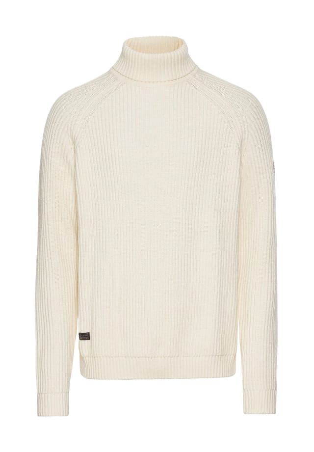 Шерстяной свитер с высоким воротом Camel Active, бежевый 
Шерстяной свитер с высоким воротом Camel Active, бежевый