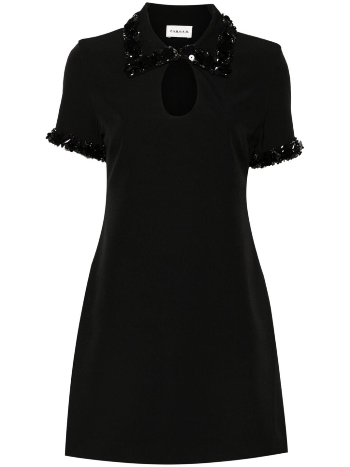 P.A.R.O.S.H. вышитое мини-платье, черный
P.A.R.O.S.H. вышитое мини-платье, черный