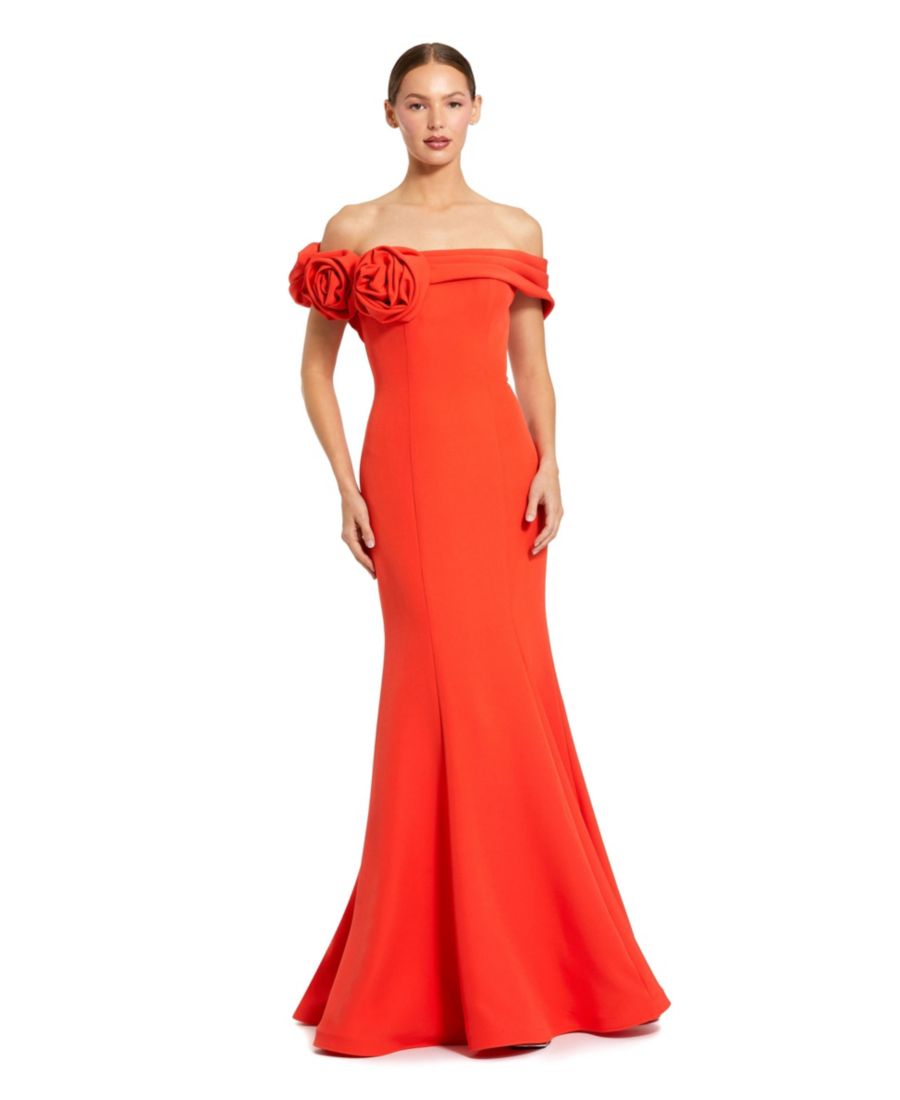 Женское платье из крепа с 3D-цветочным принтом и открытыми плечами Mac Duggal, Cayenne
Женское платье из крепа с 3D-цветочным принтом и открытыми плечами Mac Duggal, Cayenne
