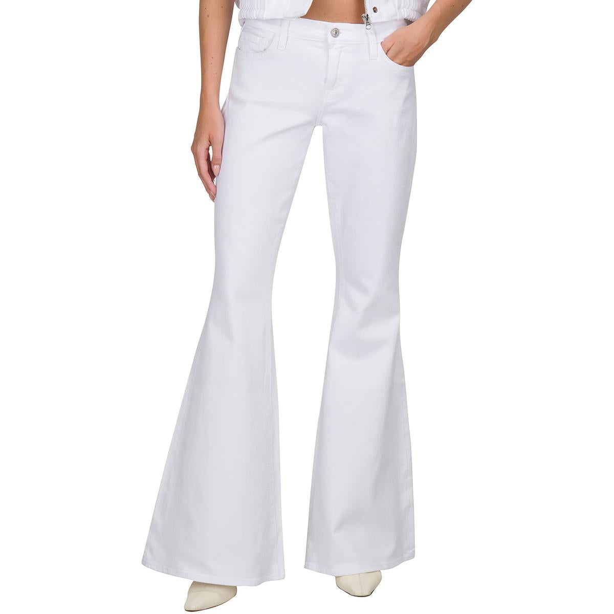 Женские джинсы-клеш сплошного цвета 7 For All Mankind, белый
Женские джинсы-клеш сплошного цвета 7 For All Mankind, белый