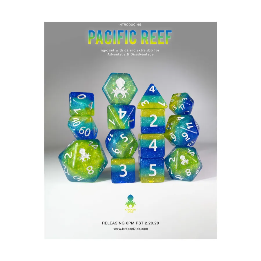 Набор Poly — Тихоокеанский риф с серебром (14), Poly Sets - Silvered Glitter 
Набор Poly — Тихоокеанский риф с серебром (14), Poly Sets - Silvered Glitter