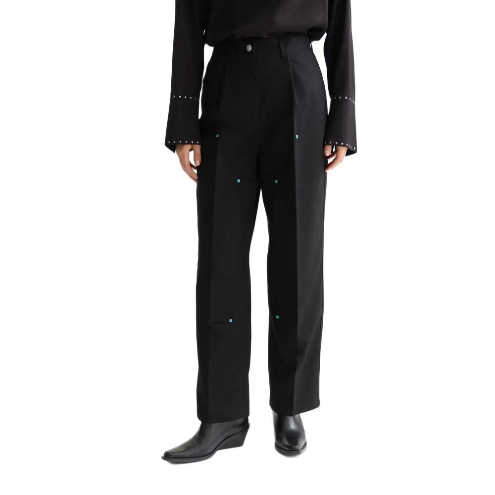 Брюки с высокой талией Scotch & Soda Raine с заклепками и широкими штанинами, черный
Брюки с высокой талией Scotch & Soda Raine с заклепками и широкими штанинами, черный