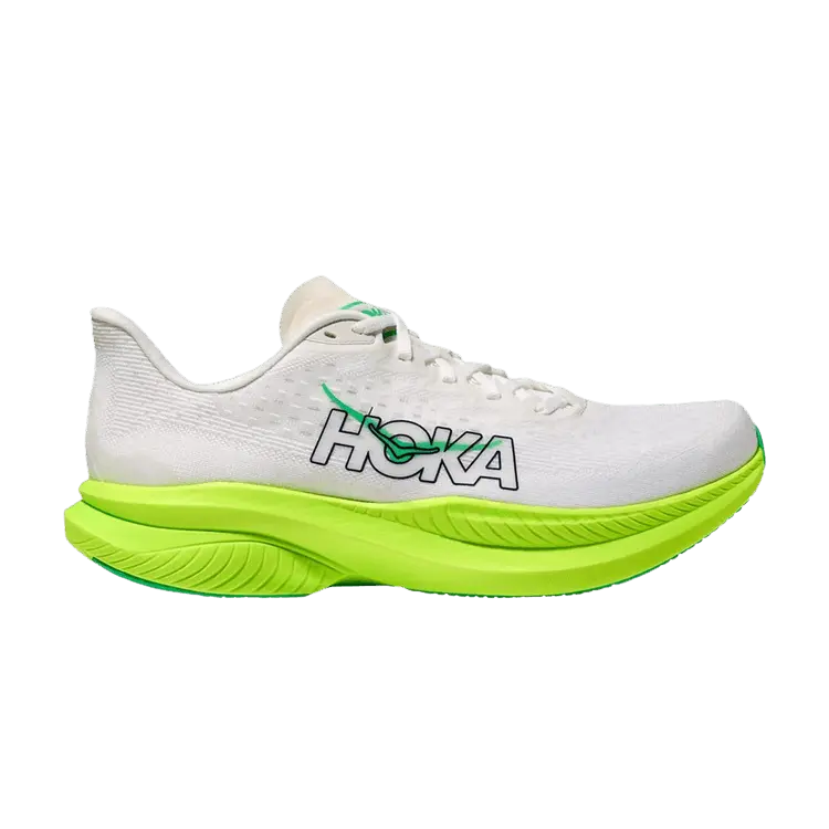 Кроссовки HOKA Mach 6, White Neon Lime
Кроссовки HOKA Mach 6, White Neon Lime