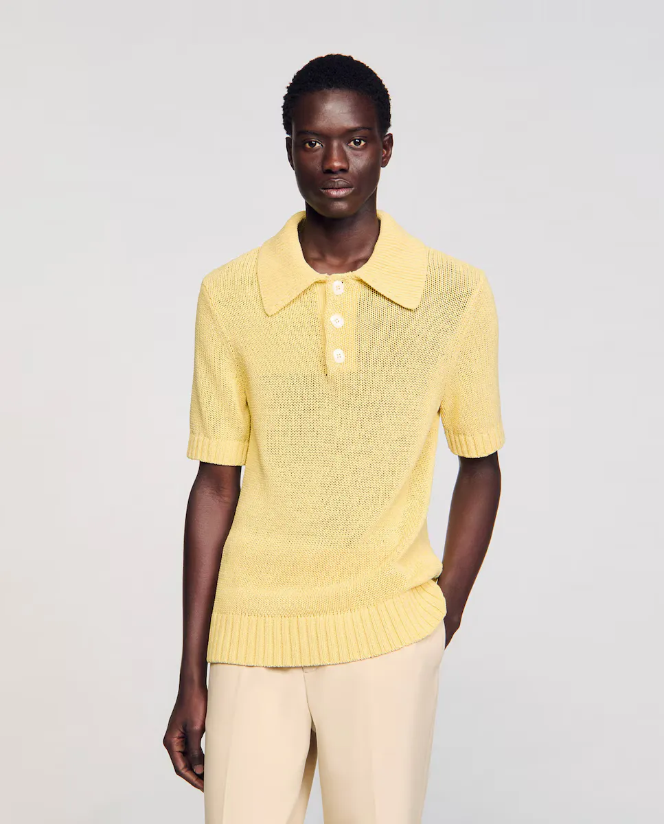 Мужская трикотажная рубашка поло Sandro, желтый
Мужская трикотажная рубашка поло Sandro, желтый