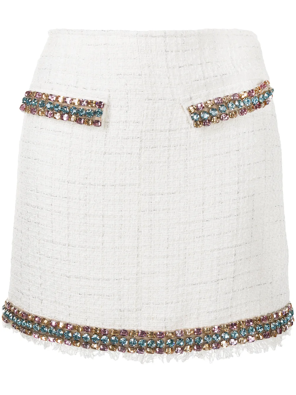 Декорированная твидовая юбка BLUMARINE, белый
Декорированная твидовая юбка BLUMARINE, белый