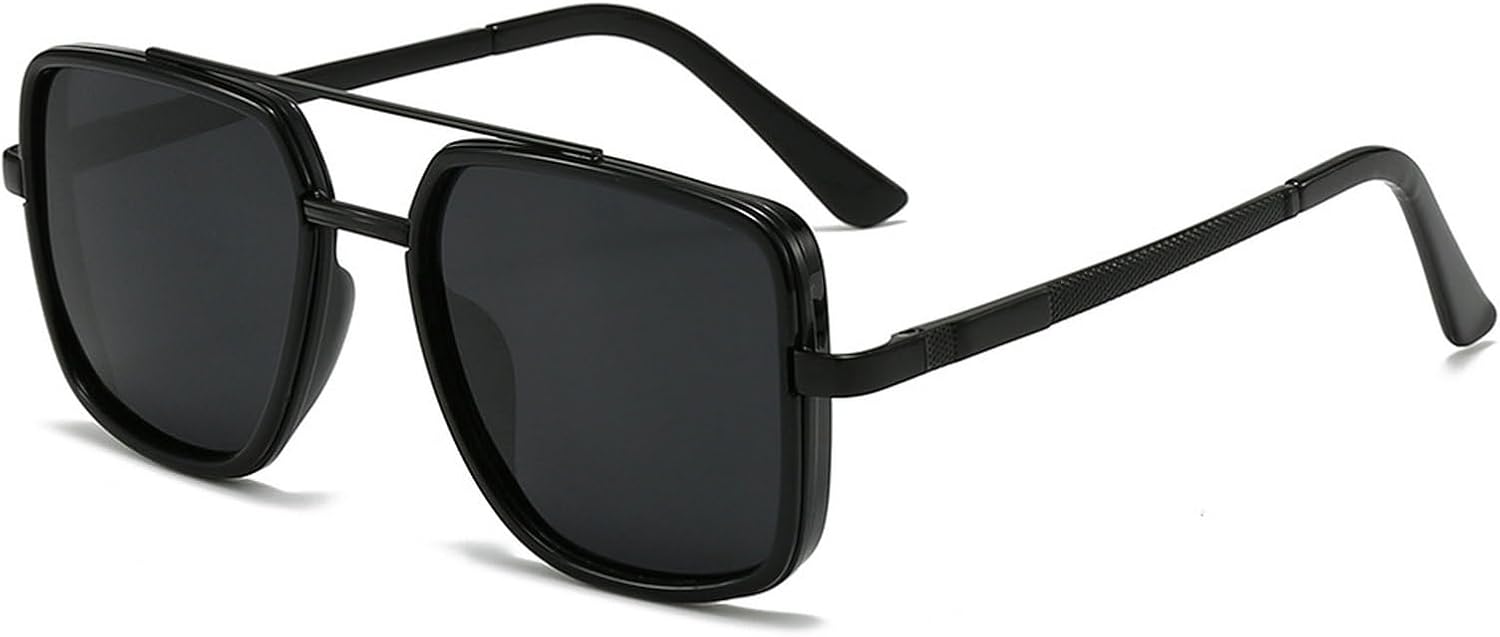 Ретро поляризованные солнцезащитные очки-пилот для женщин и мужчин в винтажном стиле 70-х годов, с двойной перемычкой, металлической оправой и квадратной формой mincl, C1
Ретро поляризованные солнцезащитные очки-пилот для женщин и мужчин в винтажном стиле 70-х годов, с двойной перемычкой, металлической оправой и квадратной формой mincl, C1