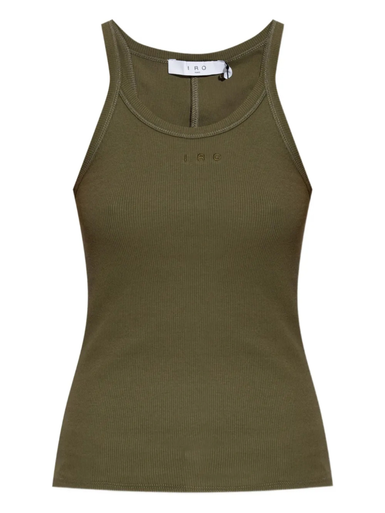 Майка с ребристым логотипом IRO, зеленый
Майка с ребристым логотипом IRO, зеленый