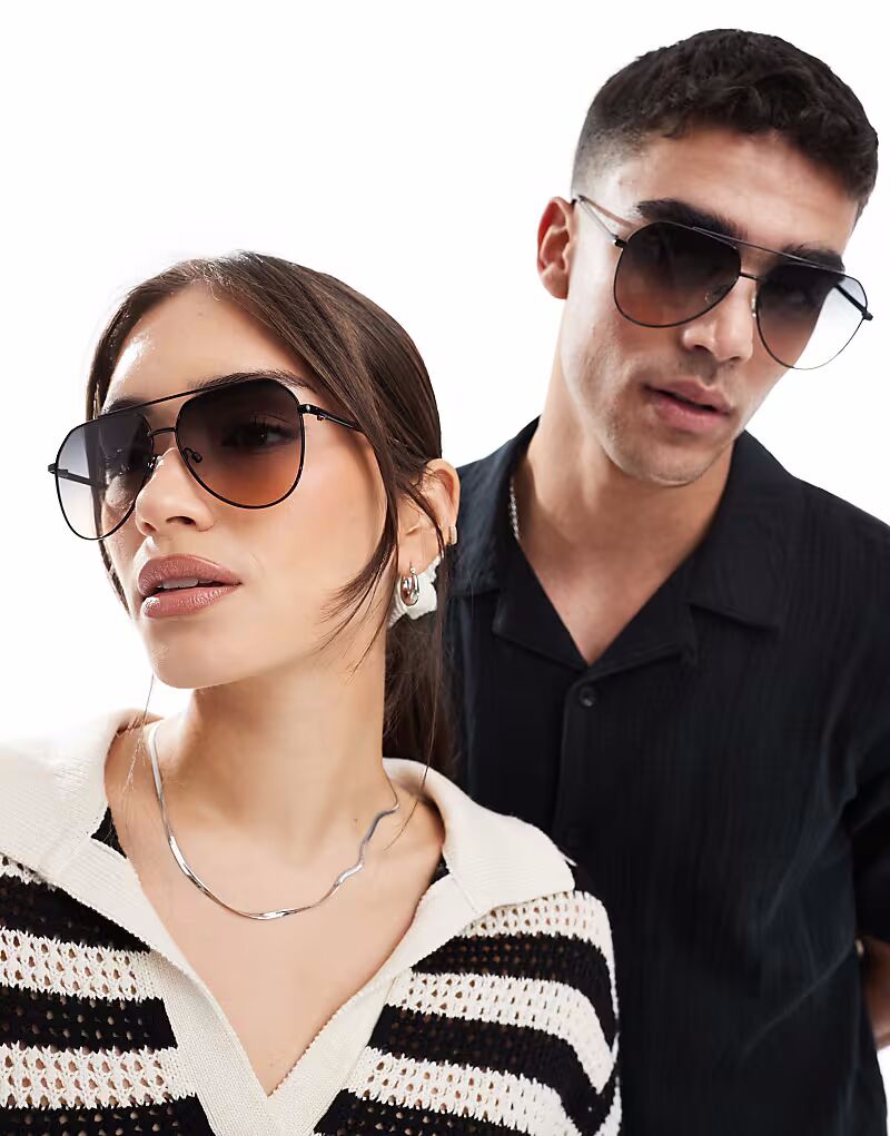 Солнцезащитные очки-авиаторы AJ Morgan Aces Up Black с градиентными линзами 
Солнцезащитные очки-авиаторы AJ Morgan Aces Up Black с градиентными линзами