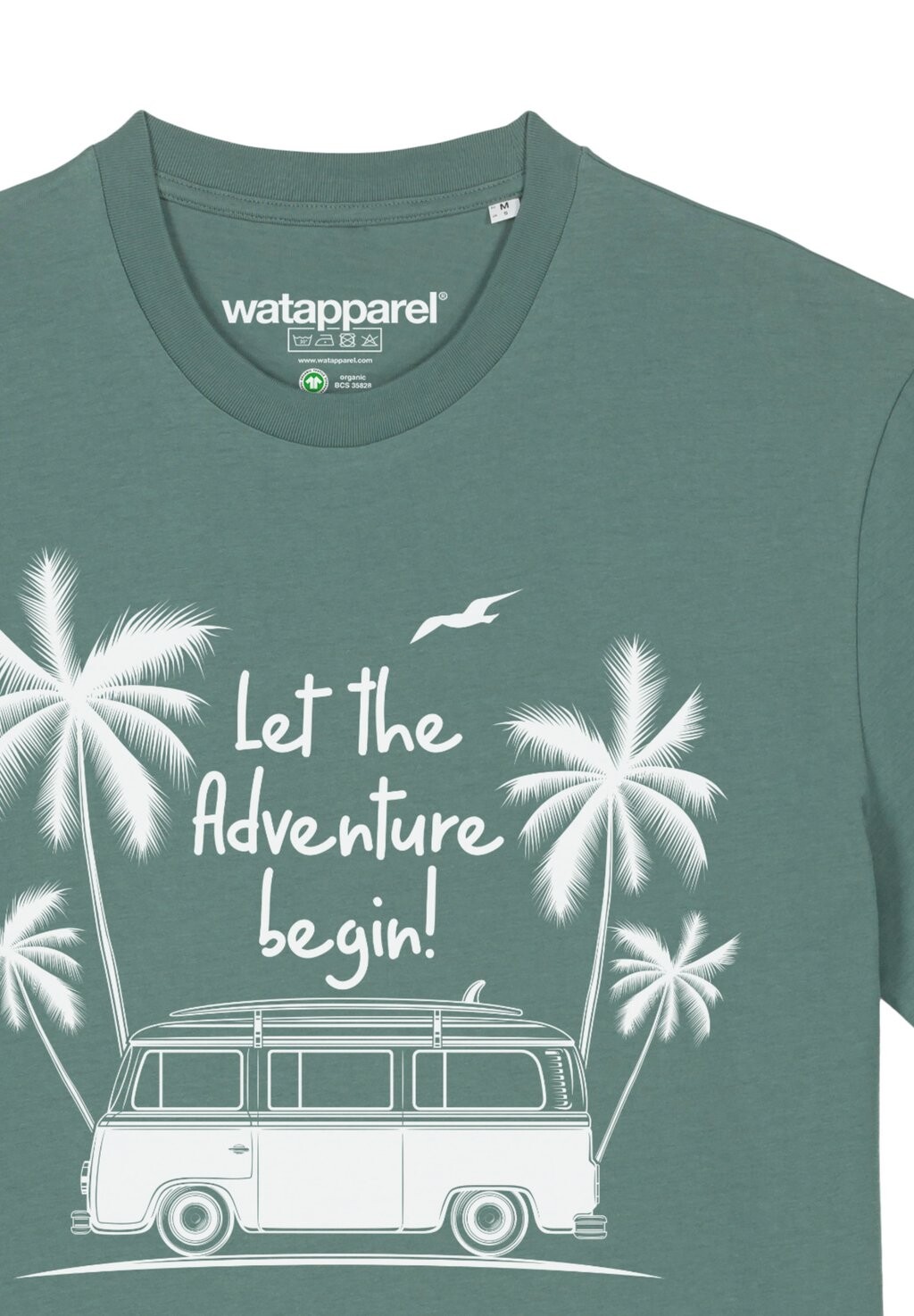 Футболка с принтом LET THE ADVENTURE BEGIN watapparel, темно-зеленый
Футболка с принтом LET THE ADVENTURE BEGIN watapparel, темно-зеленый