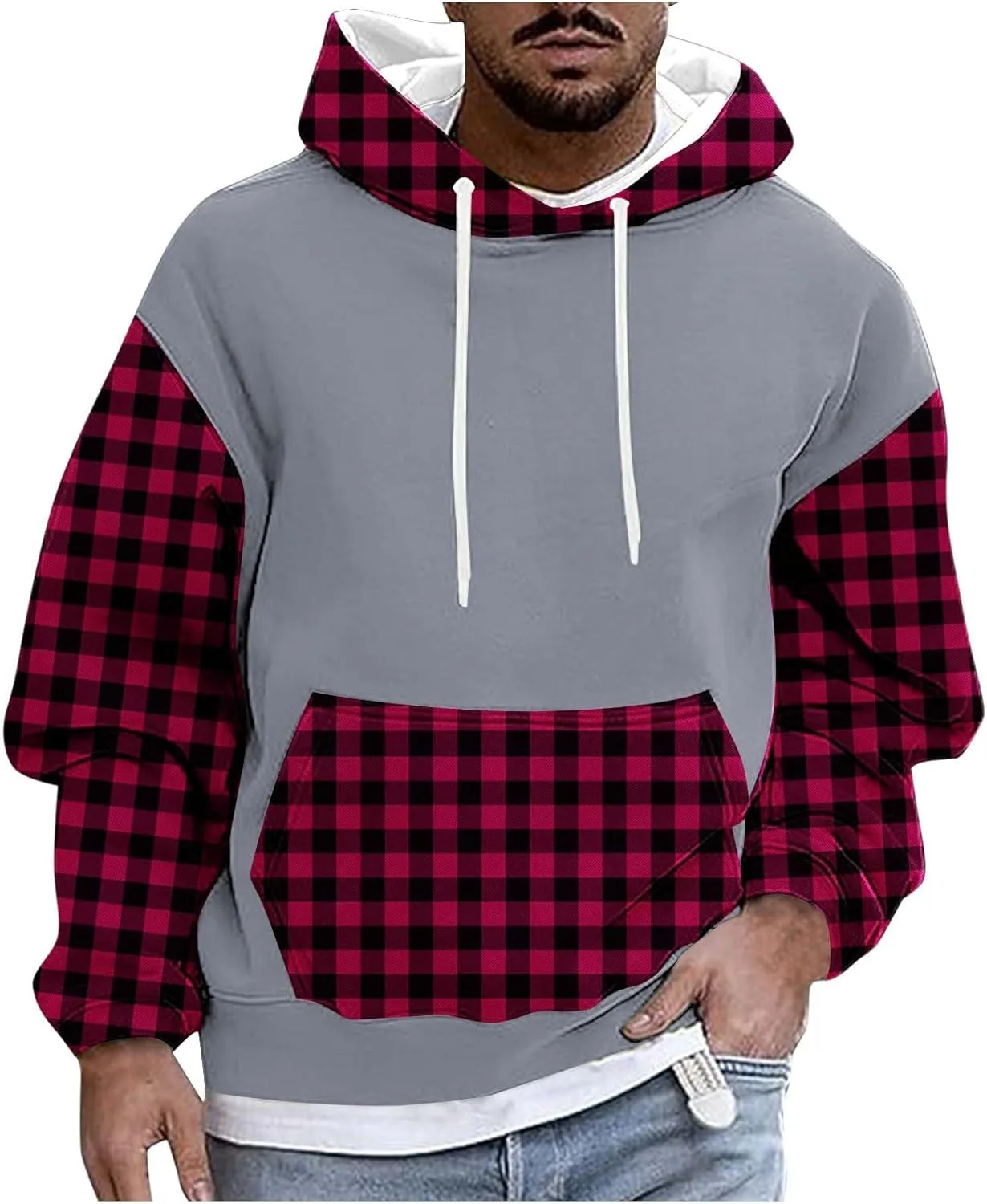 Мужской оверсайз худи с капюшоном на шнурке
Мужской оверсайз худи с капюшоном на шнурке