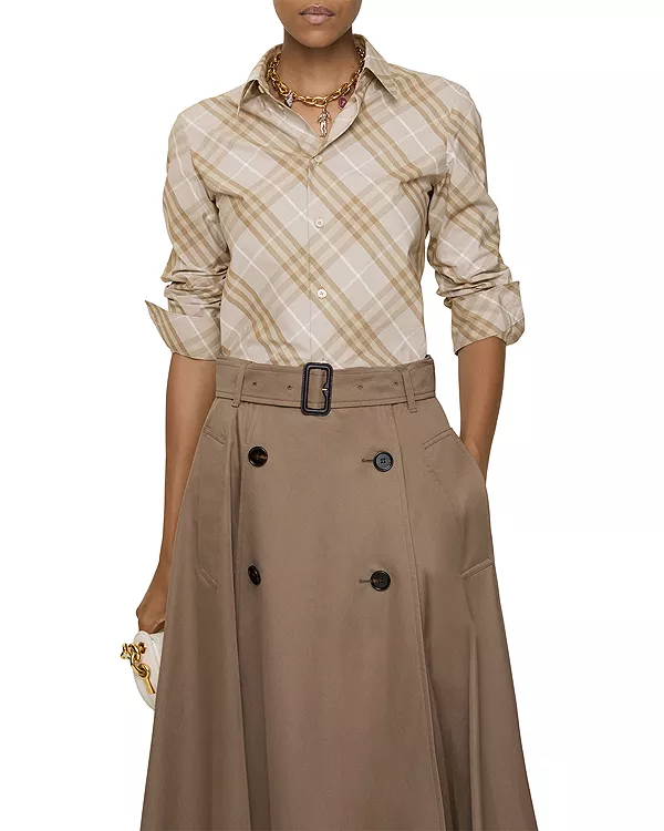 Клетчатая рубашка Симоны Burberry, бежевый
Клетчатая рубашка Симоны Burberry, бежевый