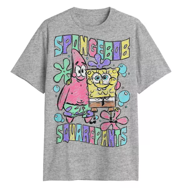 Мужская футболка с рисунком Губки Боба Квадратные Штаны и Патрика Мелом Nickelodeon, серый
Мужская футболка с рисунком Губки Боба Квадратные Штаны и Патрика Мелом Nickelodeon, серый