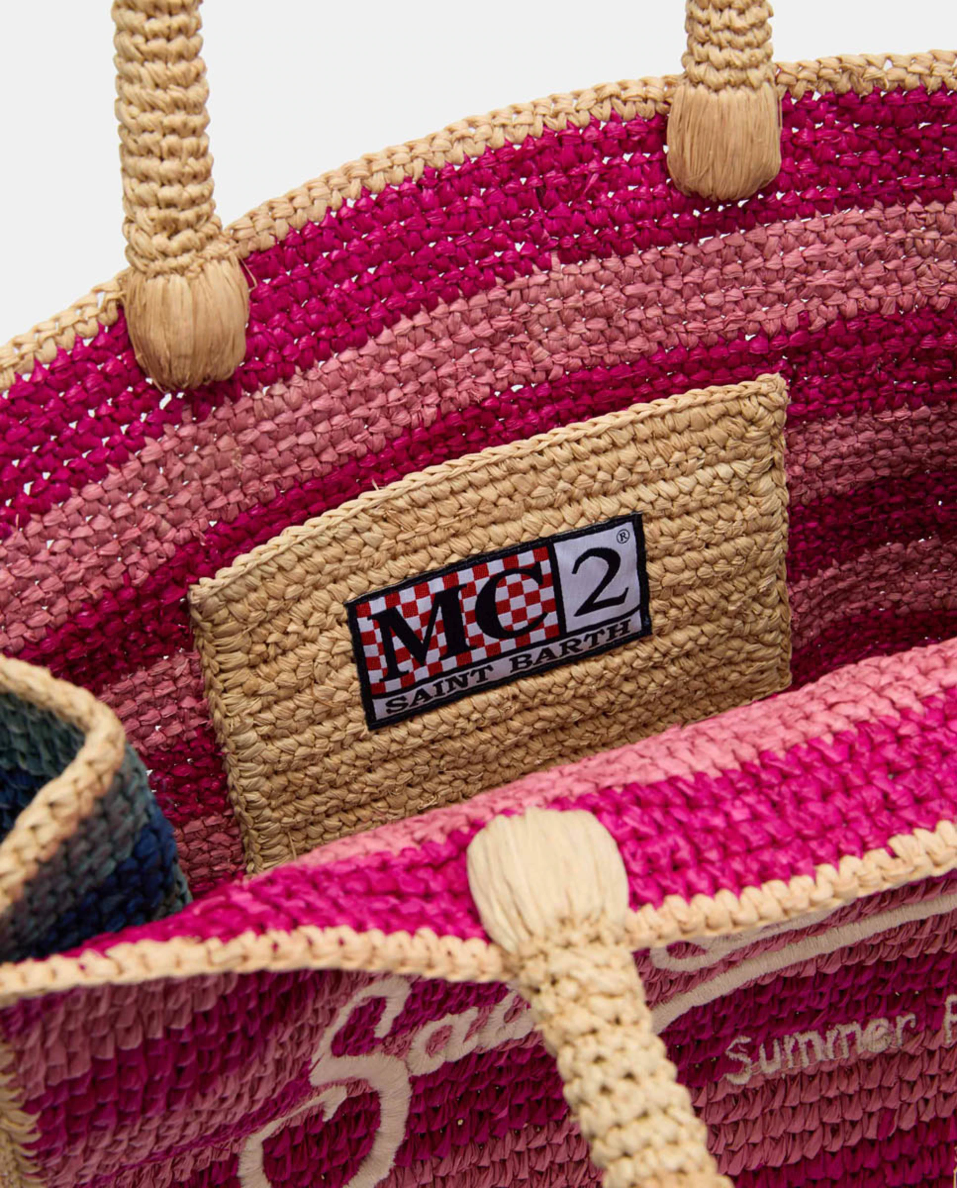 Сумка с ручками из полосатой рафии MC2 Saint Barth, фуксия
Сумка с ручками из полосатой рафии MC2 Saint Barth, фуксия