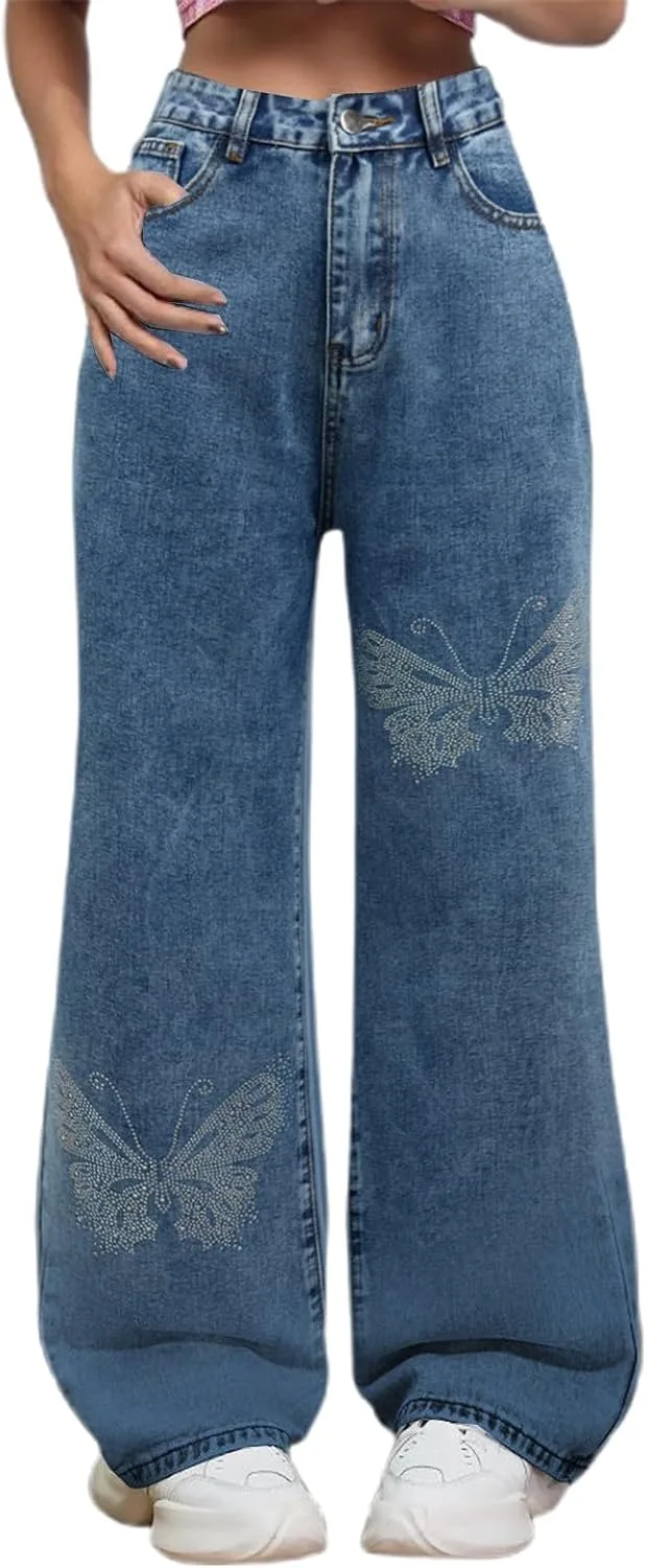 Женские джинсы с бантом, широкие и потертые, комфортные на высокой талии
Женские джинсы с бантом, широкие и потертые, комфортные на высокой талии