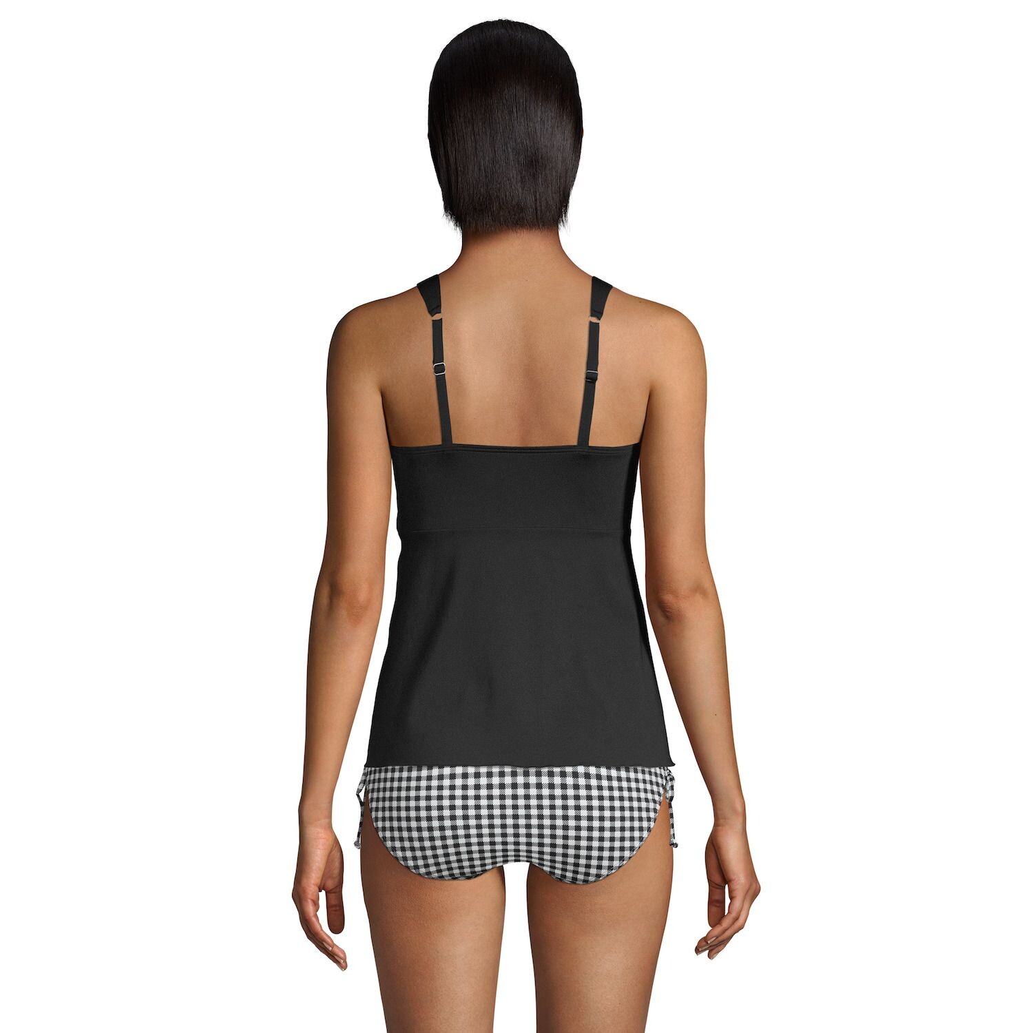 Женский топ-танкини с комфортным поясом и ремнем в стиле ампир Lands End Maskhotomi Lands' End, черный 
Женский топ-танкини с комфортным поясом и ремнем в стиле ампир Lands End Maskhotomi Lands' End, черный