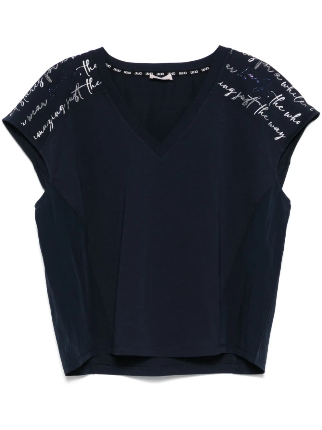 Футболка LIU JO с принтом, украшенным кристаллами, синий
Футболка LIU JO с принтом, украшенным кристаллами, синий