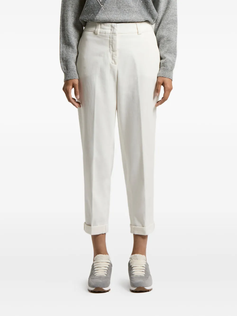 Брюки с манжетами Peserico, белый
Брюки с манжетами Peserico, белый