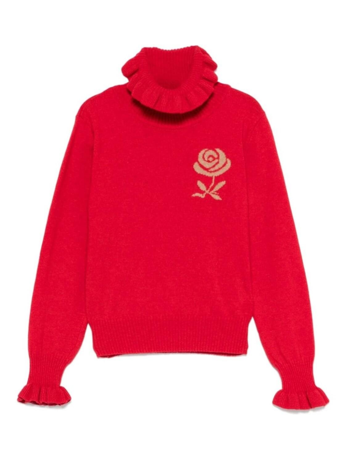 Mi Mi Sol свитер с жаккардовой розой, красный
Mi Mi Sol свитер с жаккардовой розой, красный