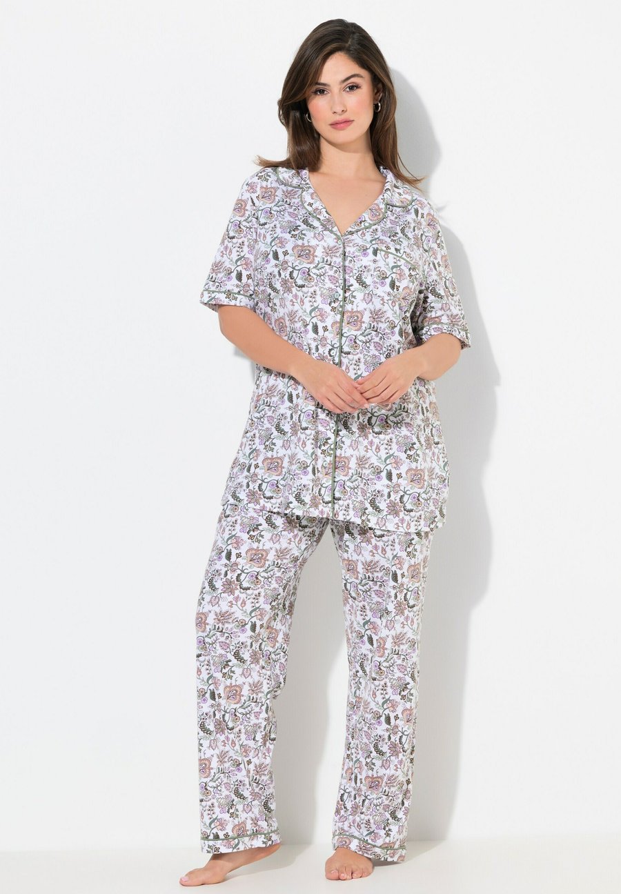 Пижамный комплект Ulla Popken PAISLEY TWO PIECE LAPEL COLLAR SET, Snow White/White
Пижамный комплект Ulla Popken PAISLEY TWO PIECE LAPEL COLLAR SET, Snow White/White