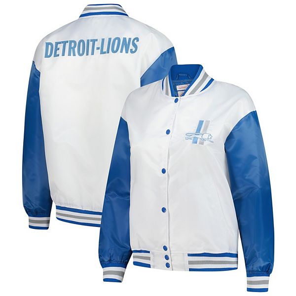 Женская белая satin куртка detroit lions throwback plus size full-snap Mitchell & Ness
Женская белая satin куртка detroit lions throwback plus size full-snap Mitchell & Ness