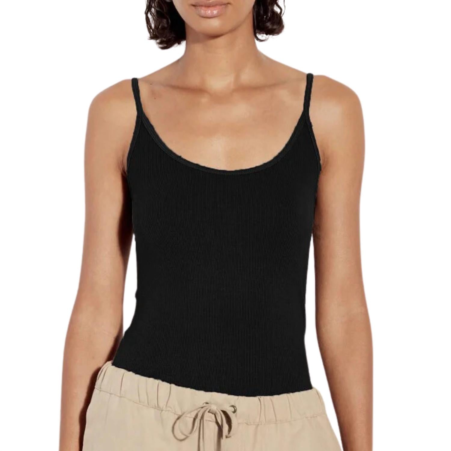 Майка Essential Tank из эластичного шелкового трикотажа в рубчик черного цвета Enza Costa
Майка Essential Tank из эластичного шелкового трикотажа в рубчик черного цвета Enza Costa