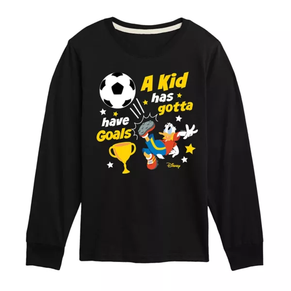 Футболка с длинным рукавом с принтом «Микки Маус и его друзья Дональд Дак» для мальчиков 8-20 лет с надписью «Должны быть цели» Disney, черный
Футболка с длинным рукавом с принтом «Микки Маус и его друзья Дональд Дак» для мальчиков 8-20 лет с надписью «Должны быть цели» Disney, черный