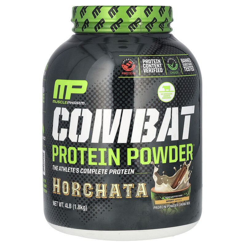 MusclePharm, Combat Protein, порошок из протеина, со вкусом орчаты, 1,8 кг (4 фунта)
MusclePharm, Combat Protein, порошок из протеина, со вкусом орчаты, 1,8 кг (4 фунта)