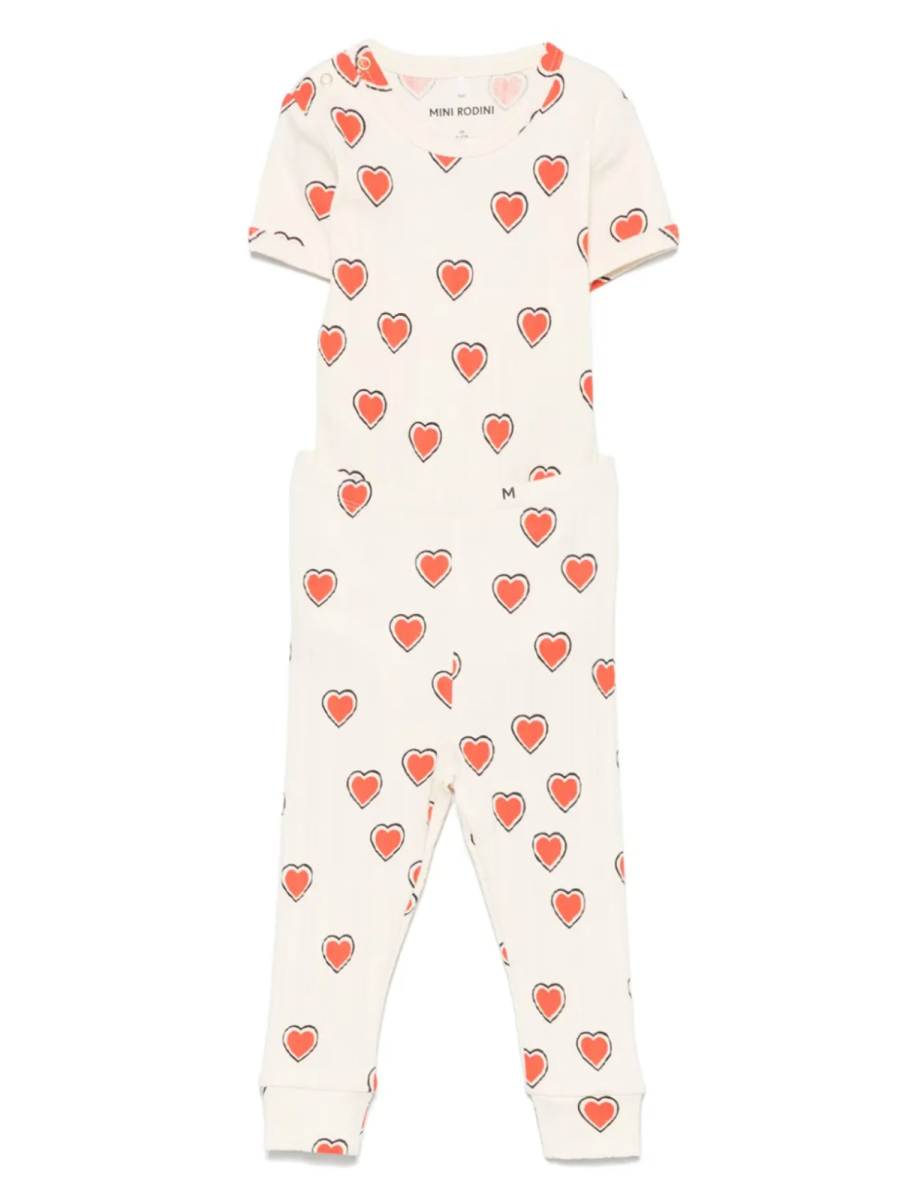 Спортивный костюм с принтом в виде сердца Mini Rodini, нейтральный
Спортивный костюм с принтом в виде сердца Mini Rodini, нейтральный