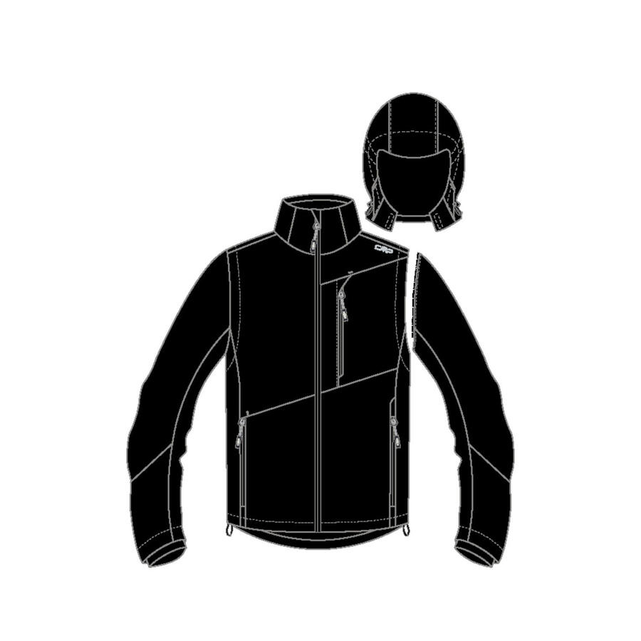 Мужская куртка софтшелл CMP, куртка с капюшоном на молнии и отстегивающимся ремешком 33A1827
Мужская куртка софтшелл CMP, куртка с капюшоном на молнии и отстегивающимся ремешком 33A1827