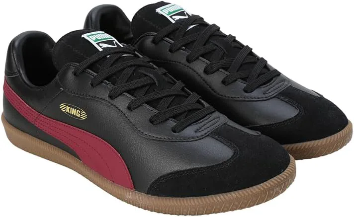 Мужские футбольные тренировочные кроссовки Puma King 21 для игры в помещении, черный/темно-бордовый
Мужские футбольные тренировочные кроссовки Puma King 21 для игры в помещении, черный/темно-бордовый