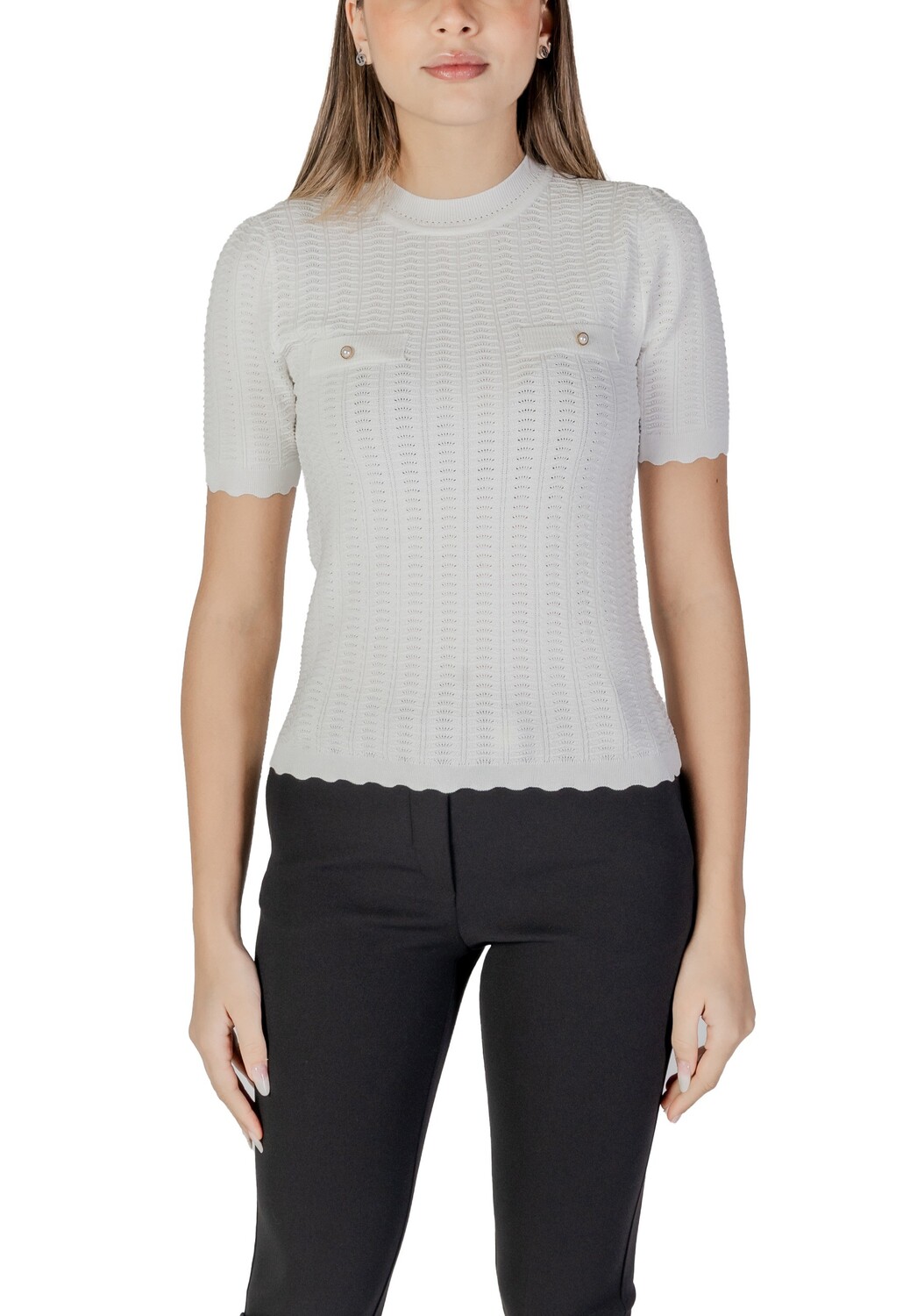 Джемпер женский Morgan Lane с коротким рукавом, белый
Джемпер женский Morgan Lane с коротким рукавом, белый