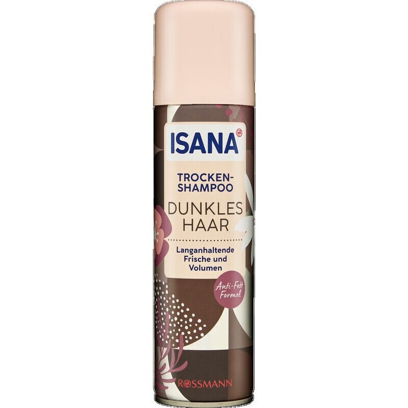 Сухой шампунь для темных волос ISANA, 200 ml 
Сухой шампунь для темных волос ISANA, 200 ml