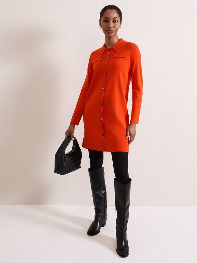 Мини-платье-рубашка azealia Phase Eight, оранжевый 
Мини-платье-рубашка azealia Phase Eight, оранжевый