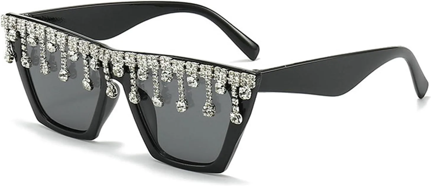 Солнцезащитные очки Helena Diamond Cat Eye с кисточками, женские, в стиле ретро, с драгоценными камнями и стразами, сверкающие кристаллами и жемчугом, Black+red
Солнцезащитные очки Helena Diamond Cat Eye с кисточками, женские, в стиле ретро, с драгоценными камнями и стразами, сверкающие кристаллами и жемчугом, Black+red